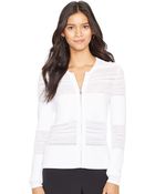 Lauren by Ralph Lauren Pointelle-Knit Cardigan - Lyst