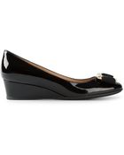 Ferragamo Wedge Ballerinas - Lyst