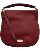 Marc By Marc Jacobs Dark Red Hillier Leather Hobo Bag - Lyst