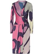 Issa Wrap-Effect Silk-Jersey Dress - Lyst