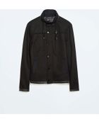 Zara Combined Nylon Three-Quarter Length Coat - Lyst