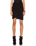 Isabel Marant Iga Show Wool Tie Front Skirt - Lyst