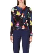Paul Smith Black Label Floral Wool Blend Cardigan - Lyst