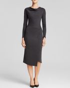 Lafayette 148 New York Wool Asymmetric Hem Dress - Lyst