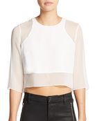 Elizabeth And James Enno Silk Cropped Top - Lyst