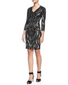 Haute Hippie Embellished Zebra-Print Dress - Lyst