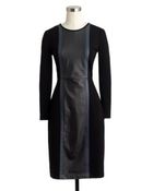 J.Crew Petite Leather Panel Dress - Lyst
