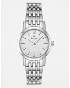 Bulova Womens Round Crystal Stainless Steel Watch - Lyst