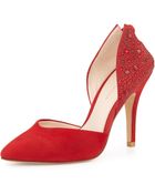Pelle Moda Kent Cutout-Heel Suede Pump - Lyst