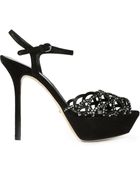 Sergio Rossi Embellished Sandals - Lyst