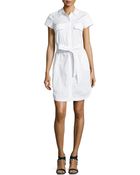 Diane von Furstenberg Short-Sleeve Belted Shirtdress - Lyst