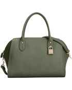 Tommy Hilfiger Saffiano Leather Th Heritage Lock Bowler - Lyst