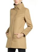 Patrizia Pepe Wool And Cashmere Coat With High Collar - Lyst