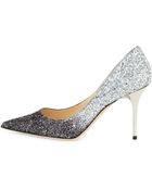 Jimmy Choo Agnes Glittered Degrade Pump - Lyst