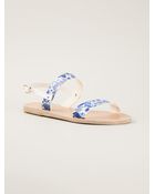 Ancient Greek Sandals Clio Eye Print Sandals - Lyst