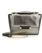 Diane von Furstenberg Mini Metallic-Leather Satchel - Lyst