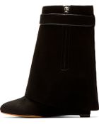 givenchy shark lock boots suede