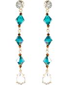 Fragments Bi-Cone Crystal Drop Earrings - Lyst