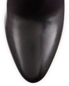 Saint Laurent Highheel Leather Knee Boot - Lyst