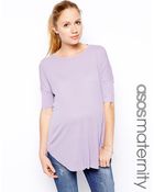 Asos Maternity Top In Rib With Short Sleeve - Lyst