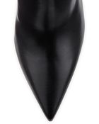 Gianvito Rossi Point-Toe Leather Bootie - Lyst