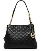 Michael Kors Susannah Large Quilted-Leather Shoulder Bag - Lyst