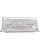 Versace Signature Metallic Clutch - Lyst