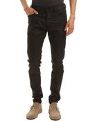 Diesel Tepphar Black Oiled Slim Fit Jeans - Lyst