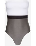 Marie France Van Damme Colorblock Metallic One Piece Swimsuit - Lyst