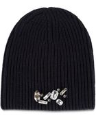 Rebecca Minkoff Amy Knit Hat With Embellishments - Lyst