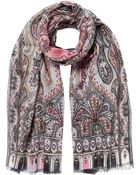 Etro Wool-Silk Scarf - Lyst