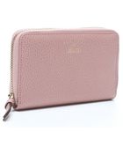 Gucci Soft Pink Leather 'Swing' Zip Medium Wallet - Lyst