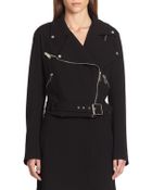 Christopher Kane Wool Crepe Biker Jacket - Lyst