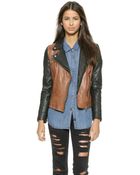 Muubaa Tekana Contrast Jacket - Tan/Black - Lyst