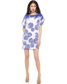 Vionnet Crepe De Chine Lotus Print Dress - Lyst