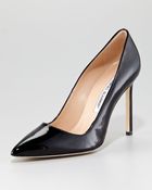Manolo Blahnik Bb Pearly Patent Pump - Lyst