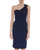 Roland Mouret Aglais Faille One Shoulder Dress - Lyst