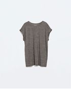 Zara Foil Edged T-Shirt - Lyst