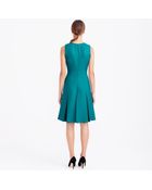 J.Crew Petite Pleated Dress In Super 120S Wool - Lyst