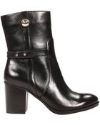 Armani Jeans Ankle Boots Low Boots 4 Heel Leather - Lyst