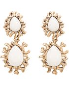 Oscar de la Renta Coral Branch Teardrop Earrings - Lyst