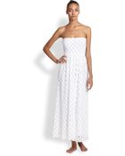 Jean Paul Gaultier Dot Tulle Bandeau Maxi Dress - Lyst