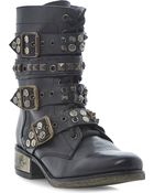 Steve Madden Lilianne Studded Buckle Boots - Lyst
