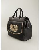 Roberto Cavalli Studded Crest Tote Bag - Lyst