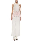 3.1 Phillip Lim Tank with Floral Lace Straps - Lyst