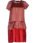Jil Sander Navy Short Dress - Lyst