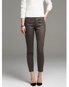 Banana Republic Coated Sateen Skinny Ankle Pant - Lyst