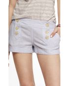 Express 2 Inch Linen Blend Sailor Shorts - Lyst