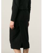 DRKSHDW by Rick Owens Drawstring Midi Skirt - Lyst