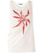 Ann Demeulemeester Peony Print Muscle Tshirt - Lyst